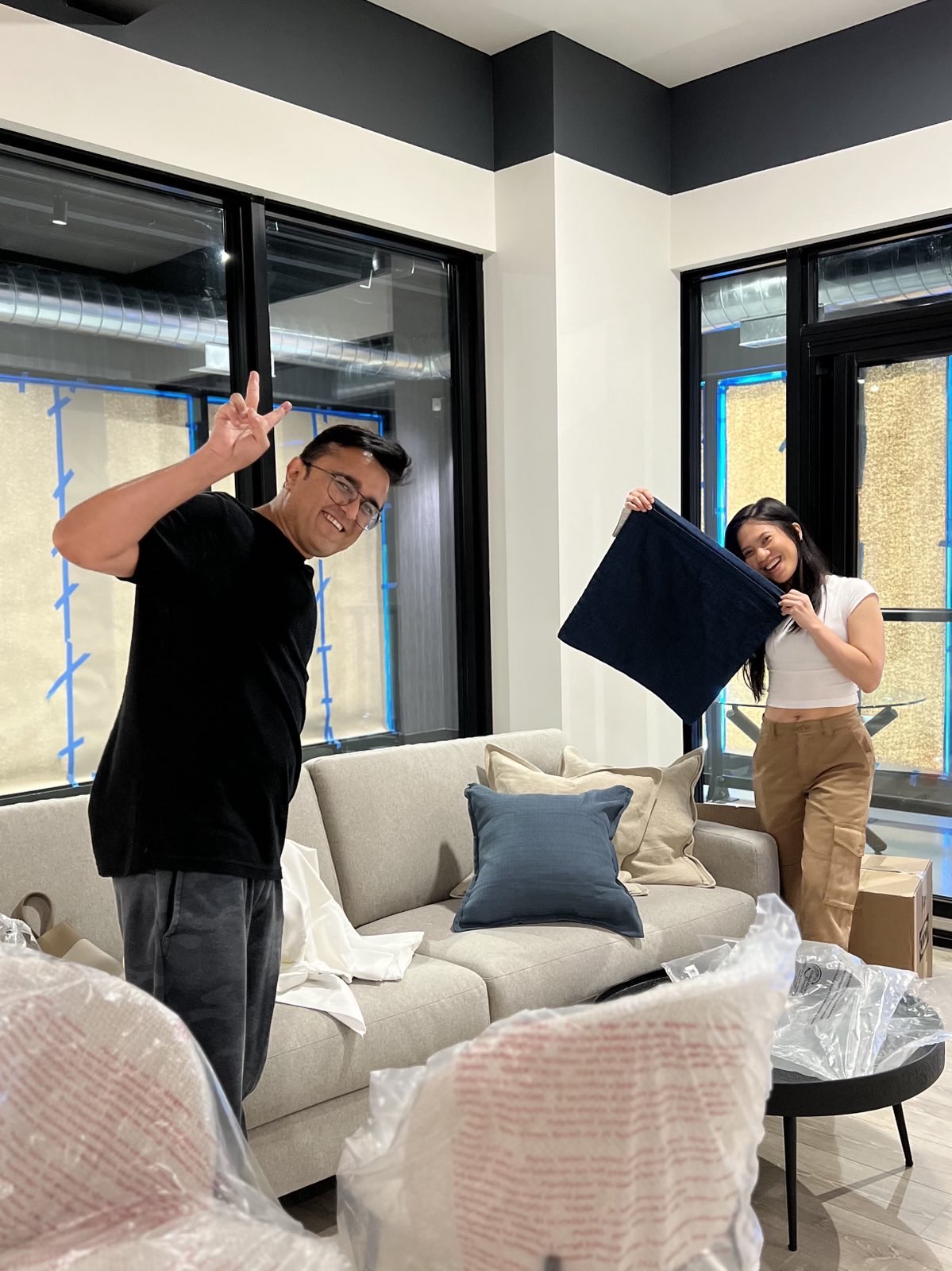 Unboxing & staging